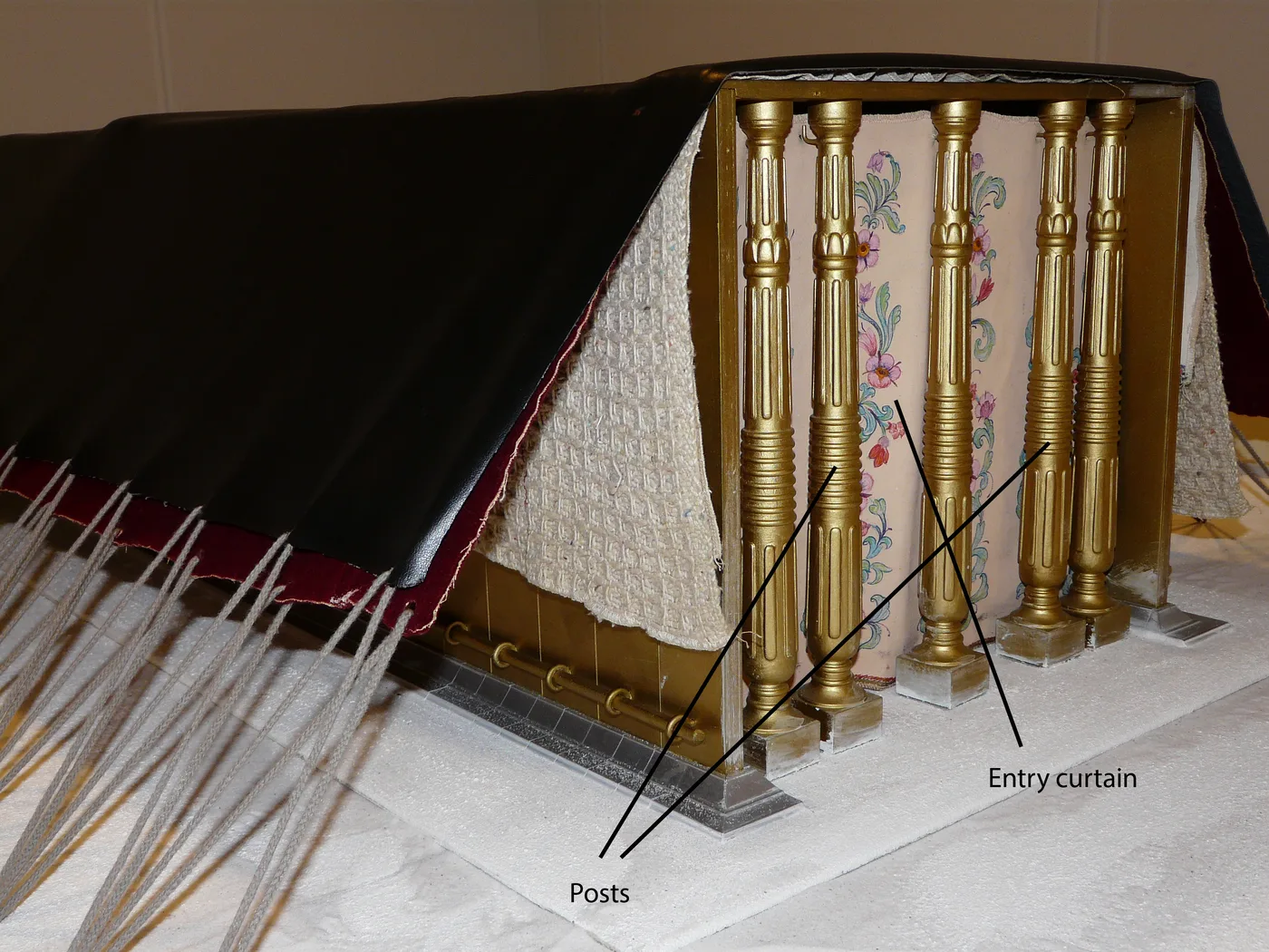 Posts and entry curtain