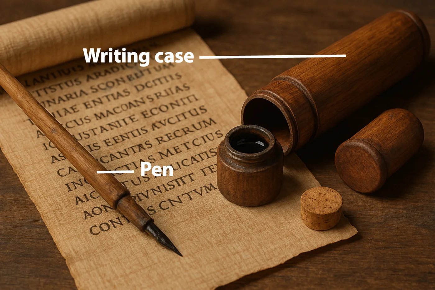Writing case and pen