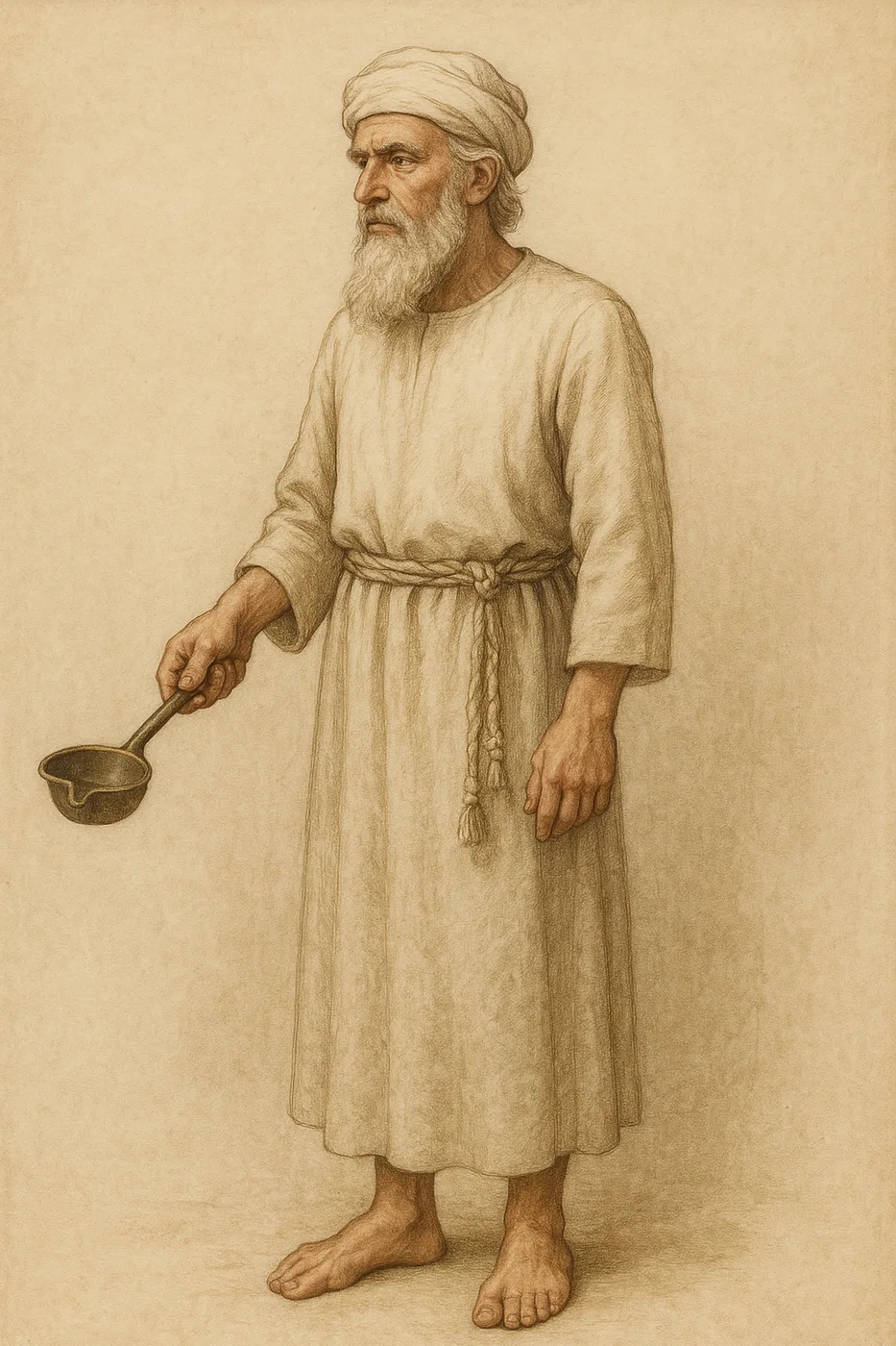 Priest wearing a tunic