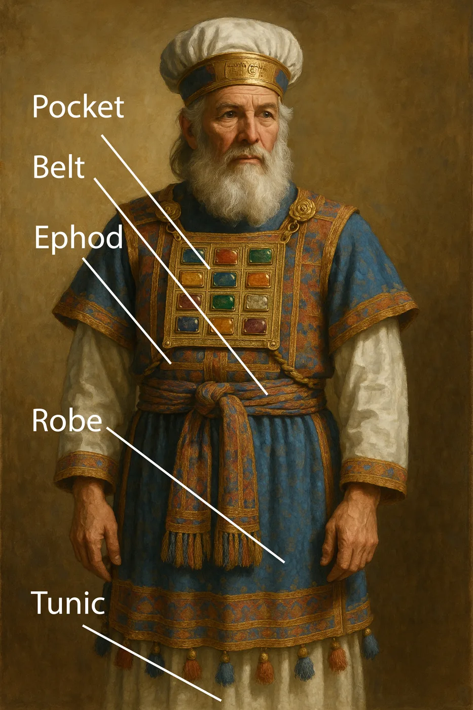 A drawing of the clothing of the high priest