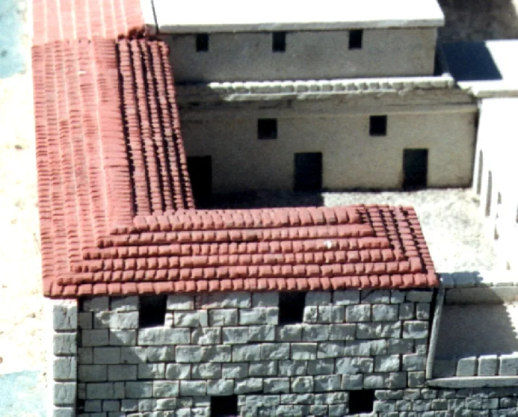 Clay tiles on roof
