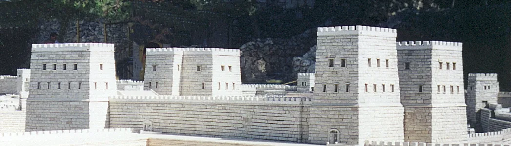 Model of the Antonia fortress in Jerusalem