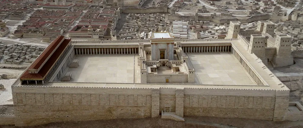 A model of the temple mount in Herod's time
