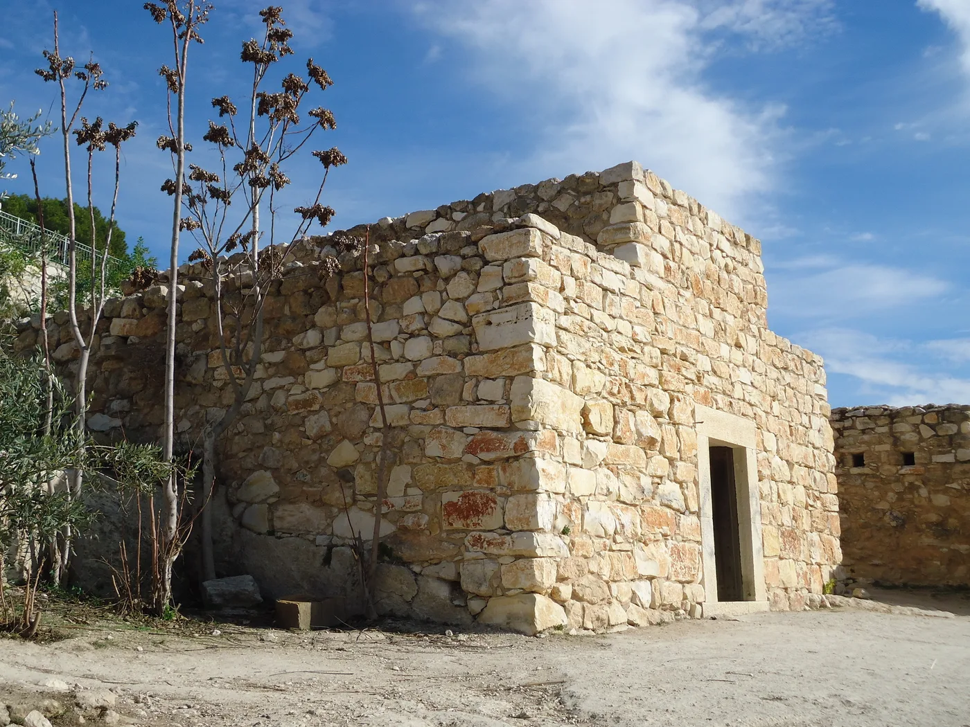 A reconstruction of the synagogue at Nazareth