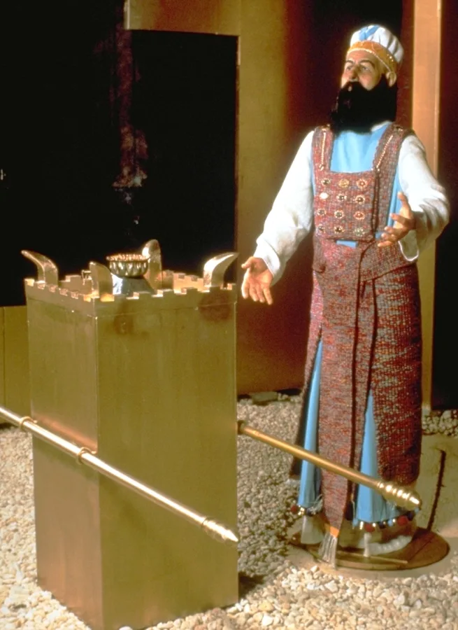 High priest at the incense altar in the temple