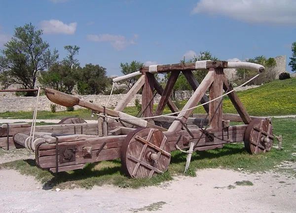 Modern copy of a catapult