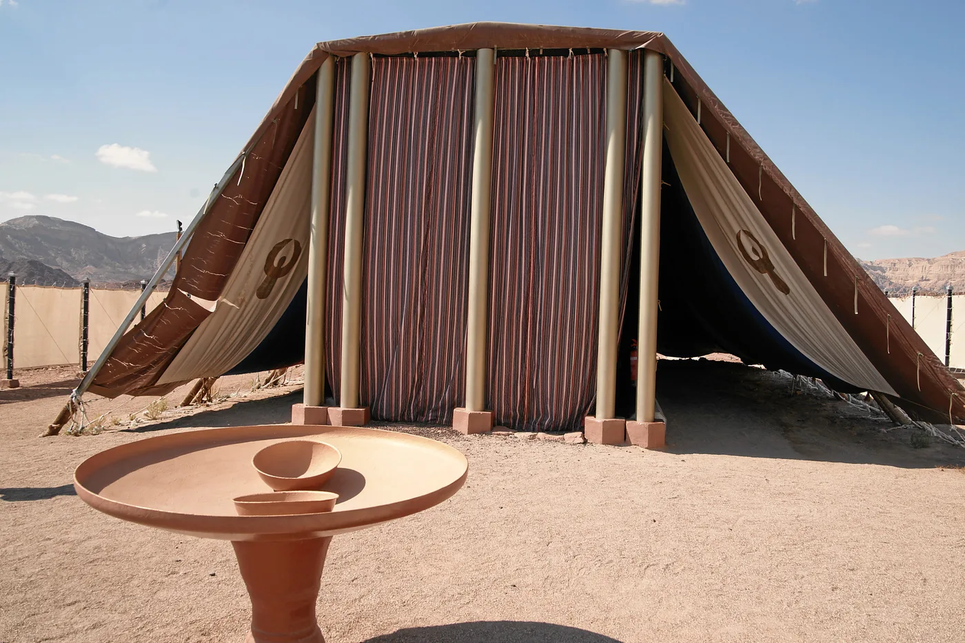 A model of the movable tabernacle (Timnah Park)