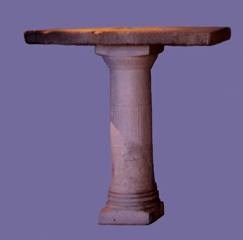 A table possibly for preparing sacrifices for the altar