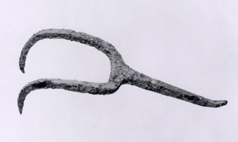Copper alloy fork, late 3rd–early 2nd millennium BCE, central Asia