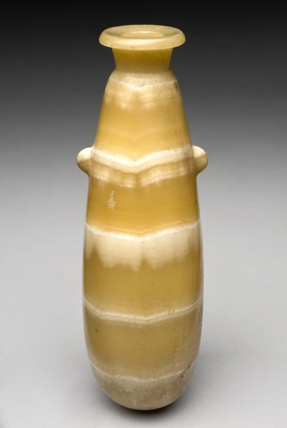 Alabaster ointment pot (Egypt, 2000-100 BCE)