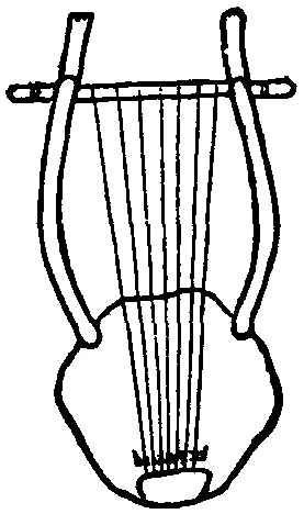Drawing of a lyre