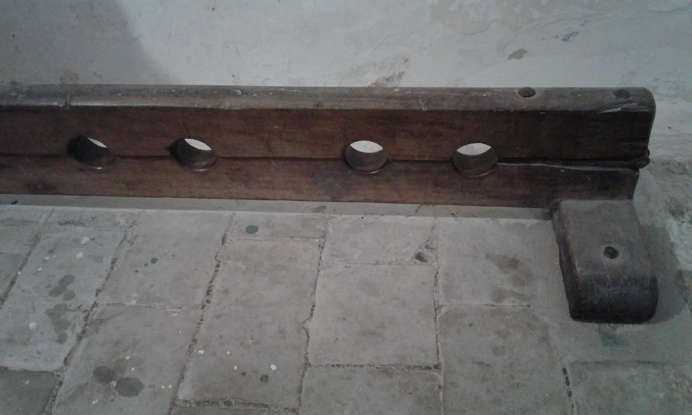 Wooden stocks for feet